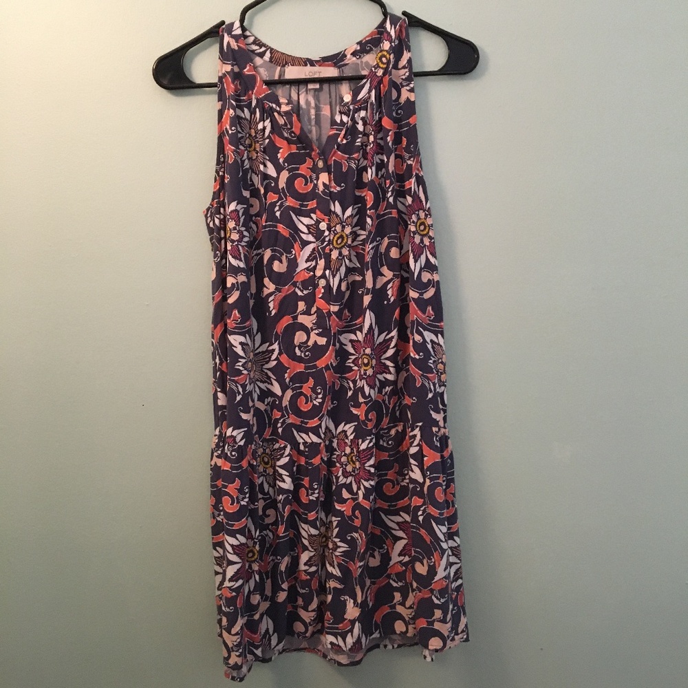 Floral Drop Waist Loft Sundress